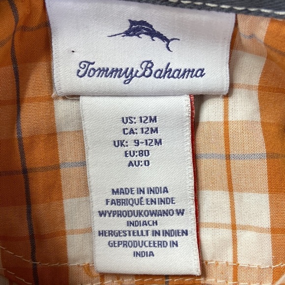 Tommy Bahama Baby Overalls and Orange Plaid Long Sleeve Shirt New Without Tags - Picture 7 of 12